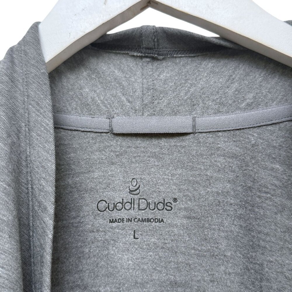 Cuddl Duds Cardigan Shrug Size Large Gray Soft Stretch Womens Top - Picture 6 of 9
